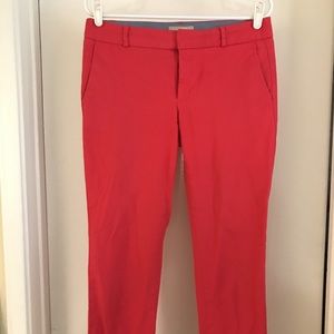 Banana republic factory red ankle pants